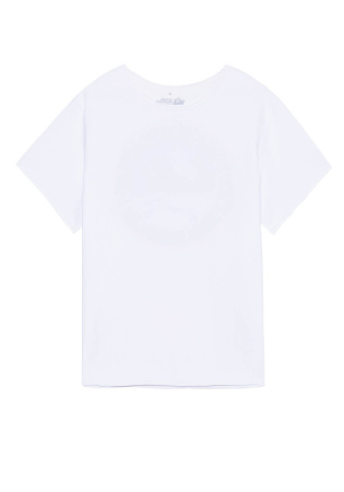 Легкая мужская футболка с лого на спине Белый