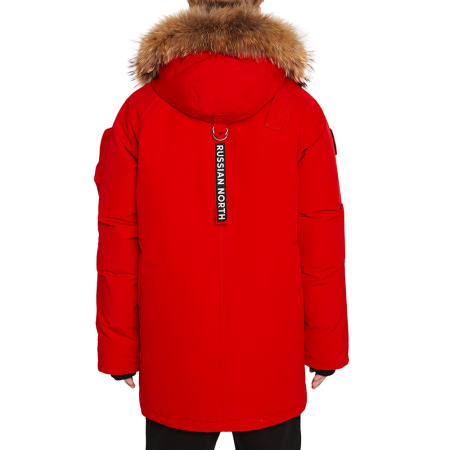 Повседневная оверсайз парка MIR-1 для холодной городской зимы. Цвет: Красный