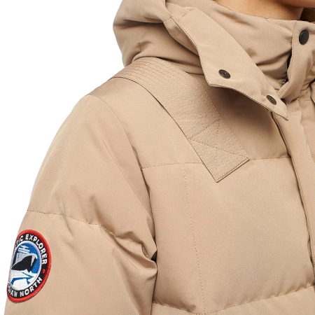 Стеганая пуховая женская куртка GAZ Бежевый